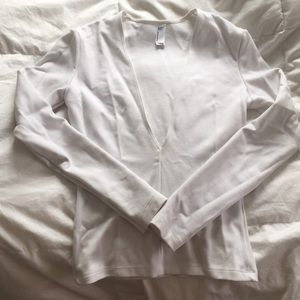 American apparel deep v cut long sleeve top